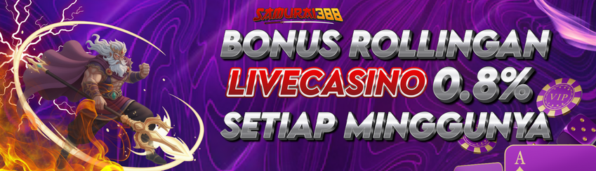KOMISI BONUS MINGGUAN LIVECASINO 0.8%